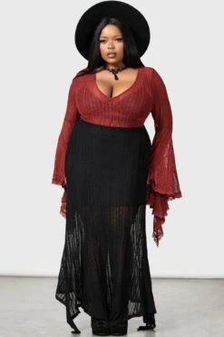 Juliet's Betrayal Maxi Skirt [B] [PLUS] -Killstar Store JULIETS BETRAYAL MAXI SKIRT BLACK PLUS W D