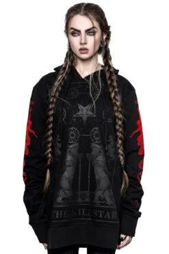 KILLSTAR Oversized Hoodie -Killstar Store KILLSTAR OVERSIZED HOODIE D