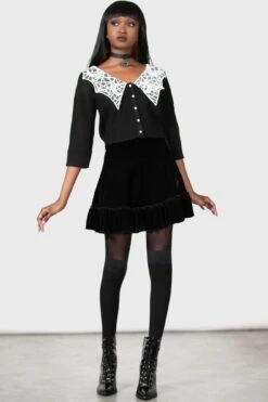 Lamellae Skater Skirt -Killstar Store LAMELLAE SKATER SKIRT W E