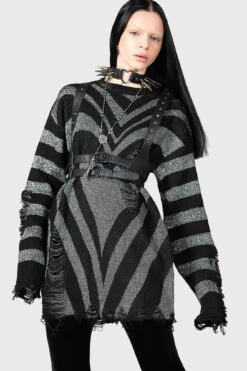 Libi Sweater [B] -Killstar Store LIBI SWEATER GREY W C