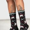 Lil Vampurr Ankle Socks -Killstar Store LIL VAMPURR ANKLE SOCKS W B
