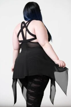 Lilith's Blood Mesh Tunic Vest [PLUS] -Killstar Store LILITHS BLOOD MESH TUNIC PLUS W F