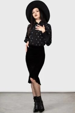 Little Storm Cloud Midi Skirt 9 Little Storm Cloud Midi Skirt -Killstar Store LITTLE STORM CLOUD MIDI SKIRT W D