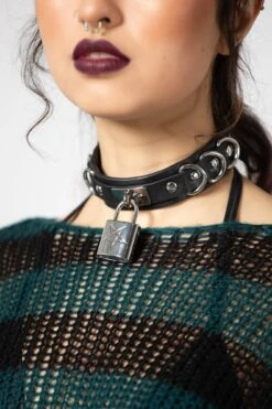 Lock N' Load Padlock Choker 11 Lock N' Load Padlock Choker -Killstar Store LOCK N LOAD CHOKER W 3