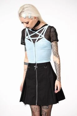 Lost In Sin Zip Top [PASTEL BLUE] -Killstar Store LOST IN SIN ZIP TOP PASTEL BLUE W E