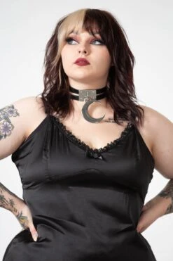 Loya Satin Maxi Dress [PLUS] -Killstar Store LOYA SATIN MAXI DRESS PLUS W E