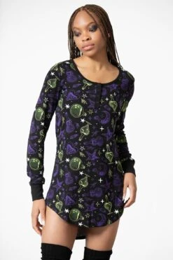 Magic Laze Lounge Dress -Killstar Store MAGIC LAZE SLEEP DRESS W D