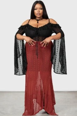 Melisanda Bardot Top [PLUS] -Killstar Store MELISANDA BARDOT TOP PLUS W D