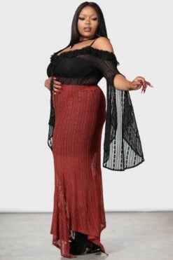 Melisanda Bardot Top [PLUS] -Killstar Store MELISANDA BARDOT TOP PLUS W E