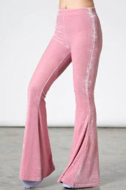 Moondance Bell Bottoms [PASTEL PINK] -Killstar Store MOONDANCE BELL BOTTOMS PASTEL PINK F 1