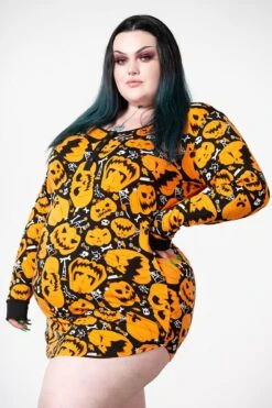 Night Harvest Henley Dress [PLUS] -Killstar Store NIGHT HARVEST HENLEY DRESS PLUS W D