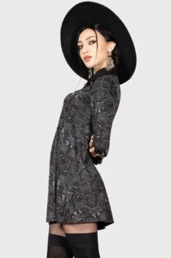 Nightshade Society Mini Dress 12 Nightshade Society Mini Dress -Killstar Store NIGHTSHADE SOCIETY MINI DRESS W F