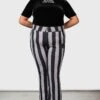 Nightshades And Ravens Bootcut Trousers [PLUS] -Killstar Store NIGHTSHADES AND RAVENS BOOTCUT TROUSERS PLUS W B