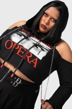 Opera Crop Hoodie [PLUS] -Killstar Store OPERA CROP HOODIE PLUS W D