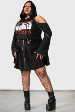 Opera Crop Hoodie [PLUS] -Killstar Store OPERA CROP HOODIE PLUS W F