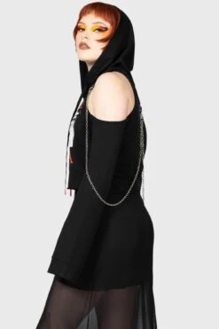 Opera Crop Hoodie -Killstar Store OPERA CROP HOODIE W D