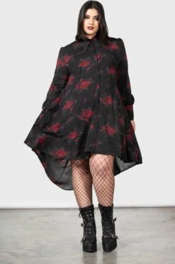 Pandora Shirt Dress [PLUS] -Killstar Store PANDORA SHIRT DRESS PLUS W D