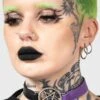 Penta Half Choker [BLACK/PURPLE] -Killstar Store PENTA HALF CHOKER BLACK PURPLE W B