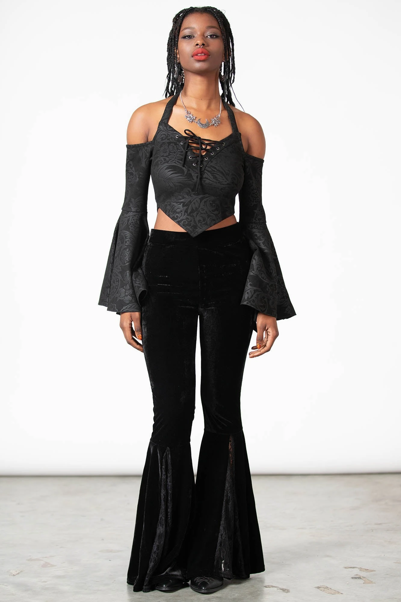 Periwinkle Halter Crop Top 4 Periwinkle Halter Crop Top - Image 2