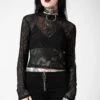 Planetary Party Mesh Top -Killstar Store PLANETARY PARTY MESH TOP W B