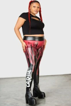 Senior Prom Leggings [PLUS] -Killstar Store SENIOIR PROM LEGGINGS PLUS W B