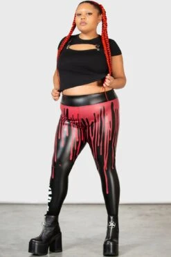 Senior Prom Leggings [PLUS] -Killstar Store SENIOIR PROM LEGGINGS PLUS W E