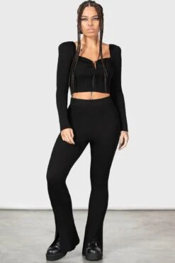 Sinereous Flare Leggings -Killstar Store SINEREOUS FLARES W D