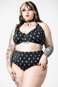 Skulls 2-Piece Swimsuit [PLUS] -Killstar Store SKULLS 2PIECE SWIMSUIT PLUS C