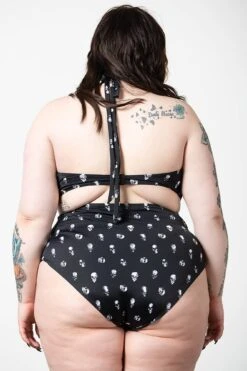 Skulls 2-Piece Swimsuit [PLUS] -Killstar Store SKULLS 2PIECE SWIMSUIT PLUS G