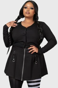 Solitude Suits Me Cardigan [PLUS] -Killstar Store SOLITUDE SUITS ME CARDIGAN PLUS W D