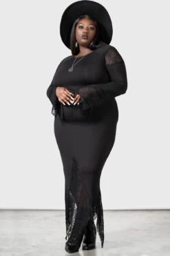 Spiderella Dress [PLUS] -Killstar Store SPIDERELLA DRESS PLUS W F