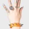 Stay Away Spike Bracelet [ORANGE] -Killstar Store STAY AWAY SPIKE BRACELET W ORANGE B f2553002 e2e4 465f 95c3 57d3a76ef3bc