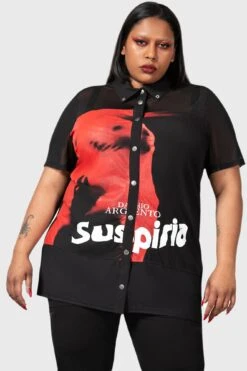 Suspiria Mesh Shirt [PLUS] -Killstar Store SUSPIRIA MESH SHIRT PLUS W D