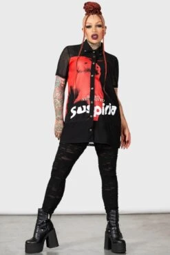 Suspiria Mesh Shirt -Killstar Store SUSPIRIA MESH SHIRT W D