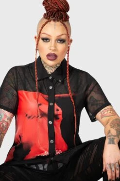Suspiria Mesh Shirt -Killstar Store SUSPIRIA MESH SHIRT W E