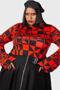 Suspiria Mood Crop Top [BLACK/RED] [PLUS]