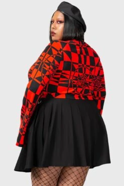 Suspiria Mood Crop Top [BLACK/RED] [PLUS] -Killstar Store SUSPIRIA MOOD CROP TOP RED PLUS W F