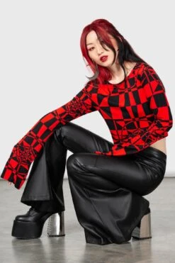 Suspiria Mood Crop Top [BLACK/RED]