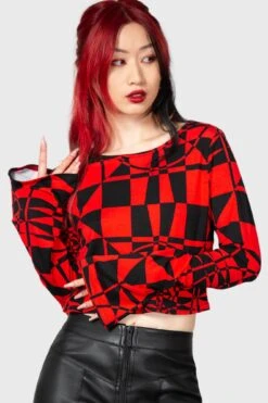 Killstar Store 37 Killstar Store -Killstar Store SUSPIRIA MOOD LONG SLEEVE TOP RED W C 1