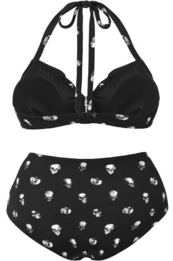 Skulls 2-Piece Swimsuit [PLUS] -Killstar Store Skulls2 PieceSwimsuit B PLUS