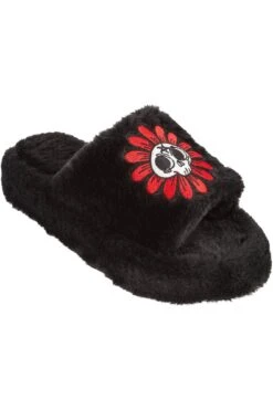 Gloomy Daze Fur Slippers -Killstar Store Slipper G