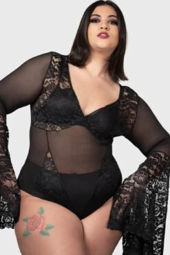 Temple D'Amour Bodysuit [PLUS] -Killstar Store TEMPLE D AMOUR BODYSUIT PLUS W C