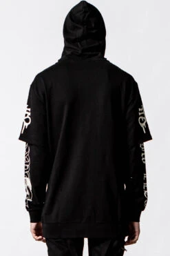 Trouble Hooded Layer Top 11 Trouble Hooded Layer Top -Killstar Store TROUBLE HOODED LAYER TOP MENS E