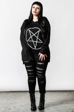 Unholy Knit Sweater -Killstar Store UNHOLY KNIT SWEATER E