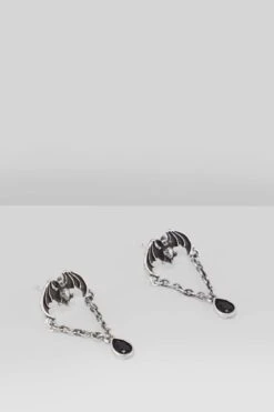 Vamp Bat Earrings [B] -Killstar Store VAMP BAT EARRINGS BLACK W D