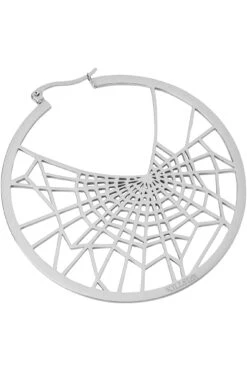 Vicious Web Hoop Earrings -Killstar Store ViciousWebHoopEarrings D