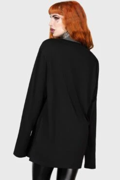 Warned Long Sleeve Top -Killstar Store WARNED LONG SLEEVE TOP W E