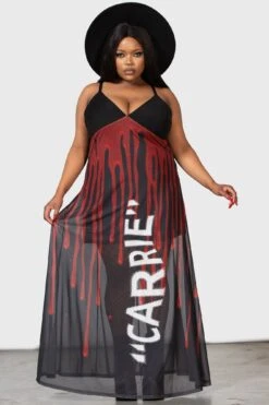 Warned Maxi Dress [PLUS] -Killstar Store WARNED MAXI DRESS PLUS W C