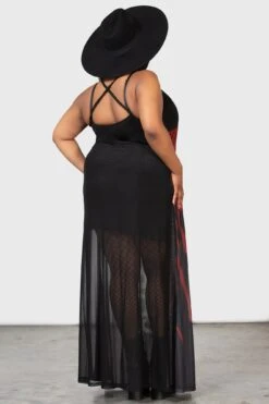Warned Maxi Dress [PLUS] -Killstar Store WARNED MAXI DRESS PLUS W E