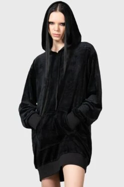 Webmare Longline Hoodie -Killstar Store WEBMARE LONGLINE HOODIE W E
